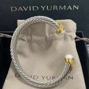 David Yurman Silver and Gold Cable Bracelet